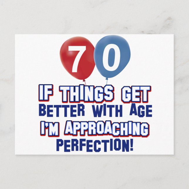 70. Geburtstagsdesigns Postkarte (Vorderseite)