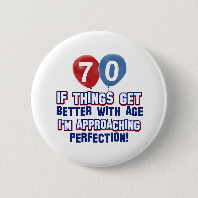 70. Geburtstagsentwürfe Button (Vorderseite)