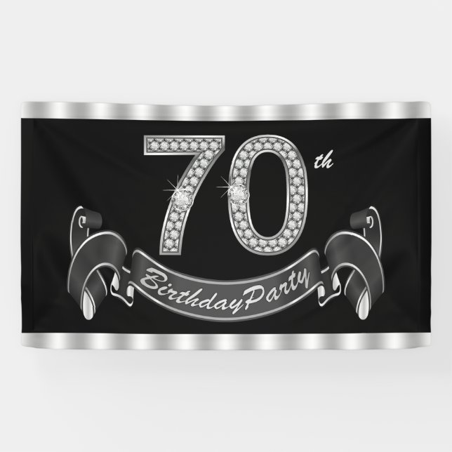 70. Geburtstagsfeier Banner (Horizontal)