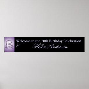 70. Geburtstagsfeier Custom Banner Poster