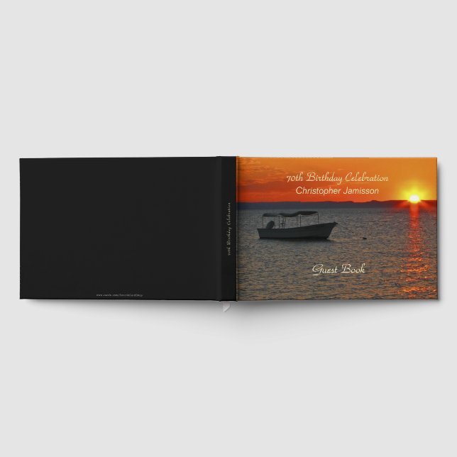 70. Geburtstagsfeier Gästebuch, Fischerboot Gästebuch (Voll)