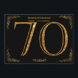 70. Geburtstagsfeier, Gatsby-Styl, schwarzer Glitz Einladung<br><div class="desc">70. Geburtstagsparty,  großartiges Gatsby,  schwarz & gold,  zweiseitig,  elegant,  editierbar.

Entfernen oder ändern Sie unerwünschte Informationen. 
Versuch eine andere Form.
Haben Sie sich unsere anderen Produkte angesehen,  frag für eine Anpassung.
Danke für deine freundlichen Kommentare.</div>