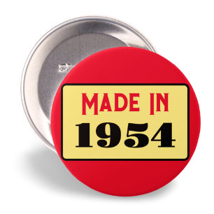 70. Geburtstagsfeier geboren 1954 70 Pin Button