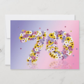 70. Geburtstagsfeier mit Blumenbriefen Einladung