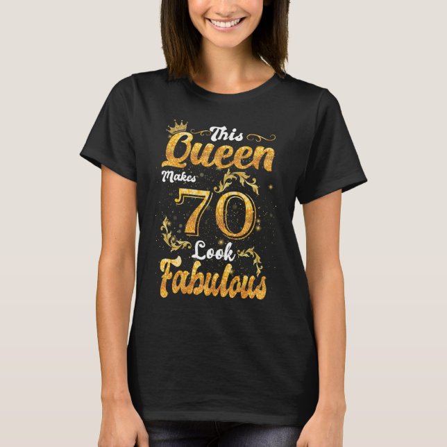70. Geburtstagsgeschenk Frauen T-Shirt (Vorderseite)