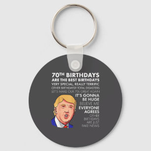 70. Geburtstagsgeschenk Lustiges Trump Zitat Shirt Schlüsselanhänger