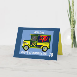 70. Geburtstagskarte des Vaters Karte