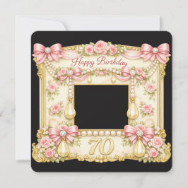 70. Geburtstagskarte im Stil von Marie Antoinette Einladung