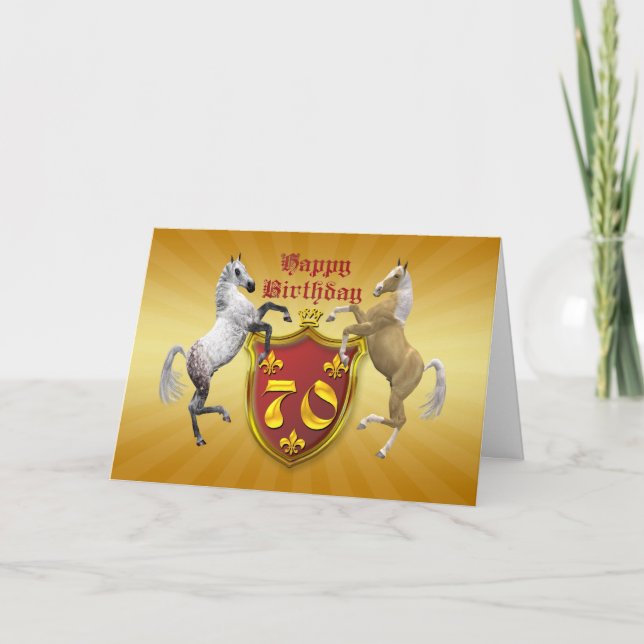 70. Geburtstagskarte mit Wappen Karte (Vorderseite)