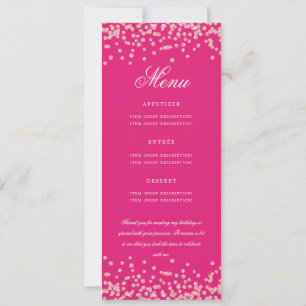 70 Geburtstagsmenü des Programms Danke U Rose Gold Einladung