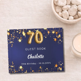 70. Geburtstagsnacht blaue goldene Sterne Gästebuch