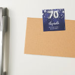 70. Geburtstagsnacht blaue Silberstars Magnet<br><div class="desc">Für eine 70. Geburtstagsparty. Eine marineblau Hintergrundfarbe mit Imitaten silbernen Sternen. Die blaue Farbe ist ungleichmäßig. Fügen Sie Ihren Namen,  Text hinzu. Kann als Save the Date Erinnerung für Ihre Gäste,  Gastgeschenk oder als Keepsake verwendet werden.</div>
