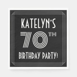 70. Geburtstagsparty: Art-Déco-Stil + Individuelle Serviette