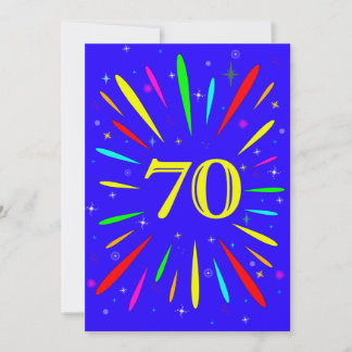 70. Geburtstagsparty Einladung Explosion