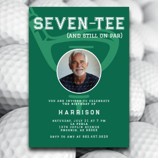 70. Geburtstagsparty Foto Modern Golf Green Einladung