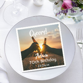 70. Geburtstagsparty jubelt Biermännern Typ Serviette