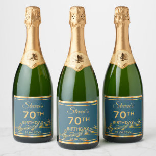 70. Geburtstagsparty mit aquamariner und goldener