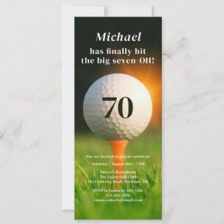 70. Geburtstagsparty Modernes ErwachsenenGolf sieb Einladung