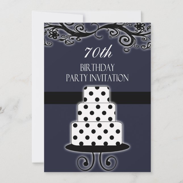 70. Geburtstagsparty Personalisierte Einladung (Vorderseite)