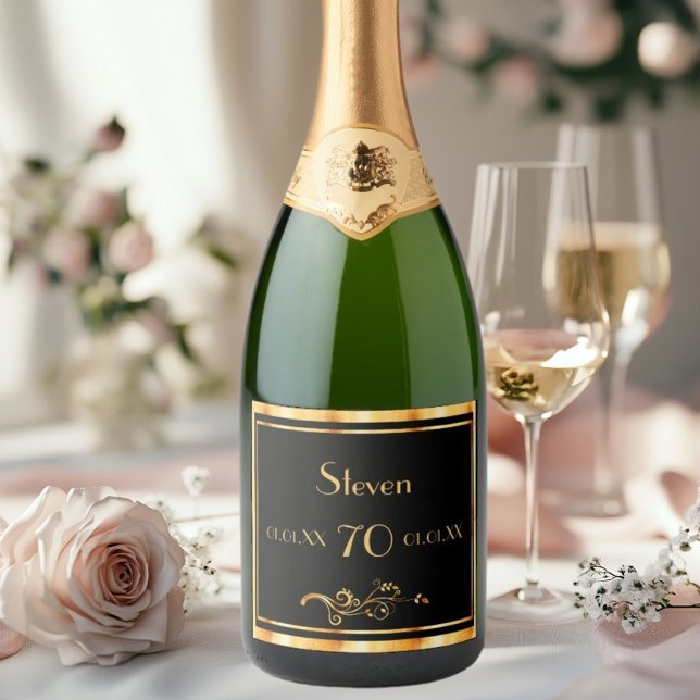 70. Geburtstagsparty schwarzes Gold Klassiker (Von Creator hochgeladen)