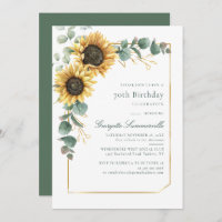 70. Geburtstagsparty Sonnenblume Eukalyptus Botani