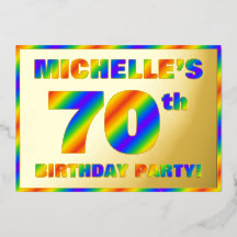 70. Geburtstagsparty — Spaß, Regenbogenspektrum "7