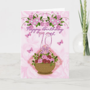 70. GeburtstagsSpecial Lady, Rose und Blume - 70 Karte