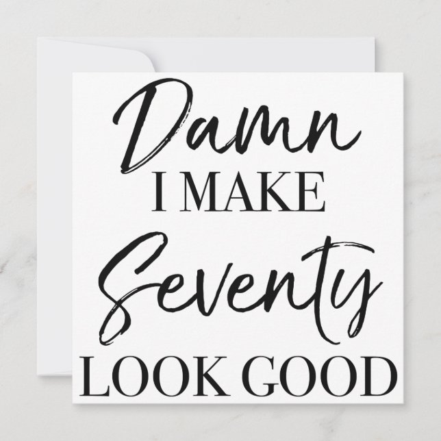 70. Geburtstagsstärke Karte (Vorderseite)