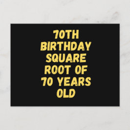 70. Geburtstagswurzel von 70 Jahren Postkarte