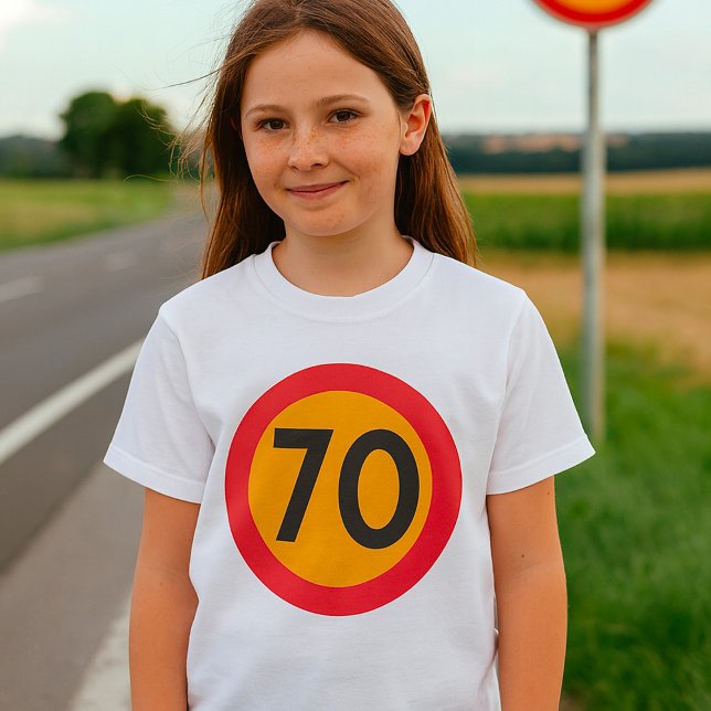 70 Geschwindigkeitsbegrenzungszeichen für den Stra T-Shirt (Von Creator hochgeladen)