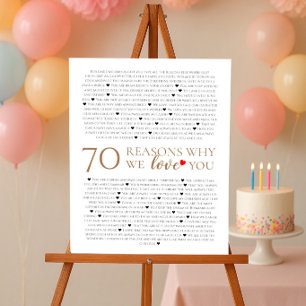 70 Gründe, warum wir Sie 80. 60. Geburtstag 50. Li Poster