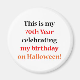 70 Halloween Geburtstag Magnet