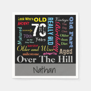 70. Happy BIrthday in a Graffiti Style Serviette