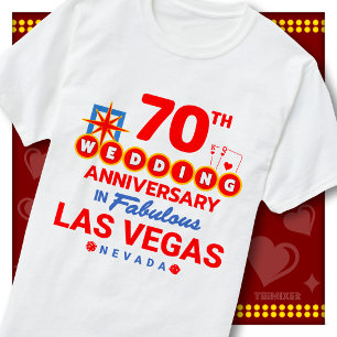 70. Hochzeitsjubiläum Fabelhaftes Las Vegas Paar T-Shirt