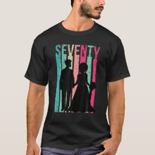 70. Hochzeitsjubiläum Schwarzer Afrikanischer Amer T-Shirt