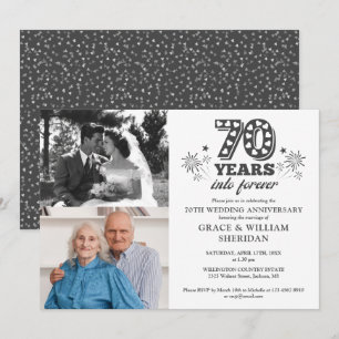 70. Hochzeitstag in alle Ewigkeit 2 Fotos Einladung