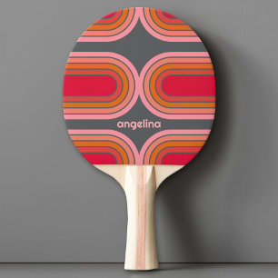 70 Inspirierte Line Art Sunset Roter Orange Rosa B Tischtennis Schläger
