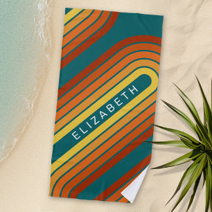 70 Inspirierte Linie Art Sunset Red Orange Yellow  Strandtuch