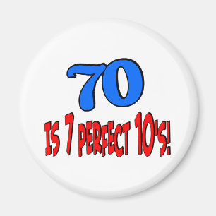 70 ist 7 perfekte 10er (BLUE) Magnet