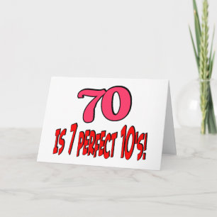 70 ist 7 perfekte 10's! ROSA Karte