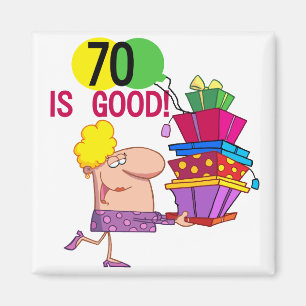 70 ist gute Geburtstags-T-Shirts und Geschenke Magnet