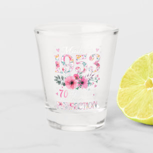 70 Jahre alt 1953 Blumengeschenk 70. Geburtstag Schnapsglas