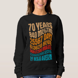 70 Jahre alt 70. Geburtstag Cool Vintag Retro 840 Sweatshirt