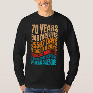 70 Jahre alt 70. Geburtstag Cool Vintag Retro 840 T-Shirt