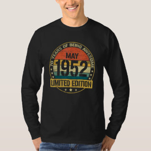 70 Jahre alt Mai 1952 70. T-Shirt