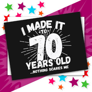 70 Jahre alt Sarcastic Meme Funny 70. Geburtstag Postkarte