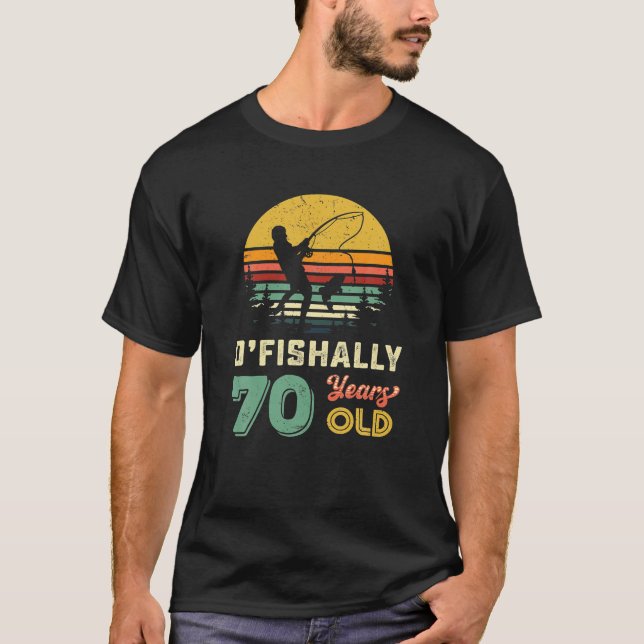 70 Jahre alt siebzigjährige Großfische Fisch 70. G T-Shirt (Vorderseite)