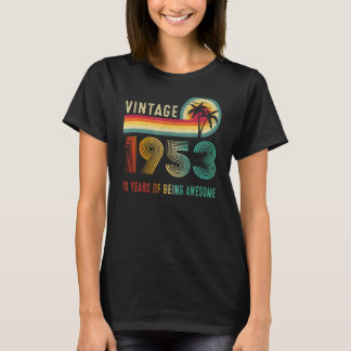 70 Jahre alt Vintag Geboren 1953 70. Geburtstag T-Shirt
