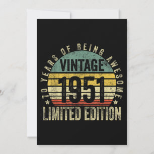 70 Jahre alte Geschenke Vintag 1951 Geburtstag