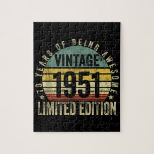 70 Jahre alte Geschenke Vintage 1951 Geburtstag Puzzle